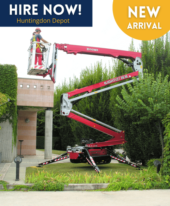 Our brand new 20.10m tracked Hinowa Spider lift is ready to hire now!