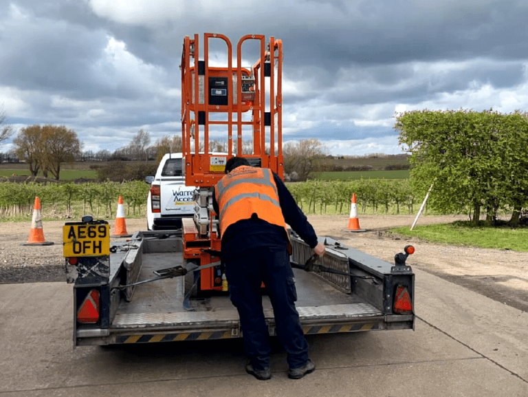 Gary Load and Unloading a scissor lift ready for hire