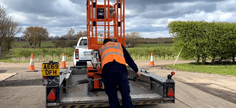 Gary Load and Unloading a scissor lift ready for hire